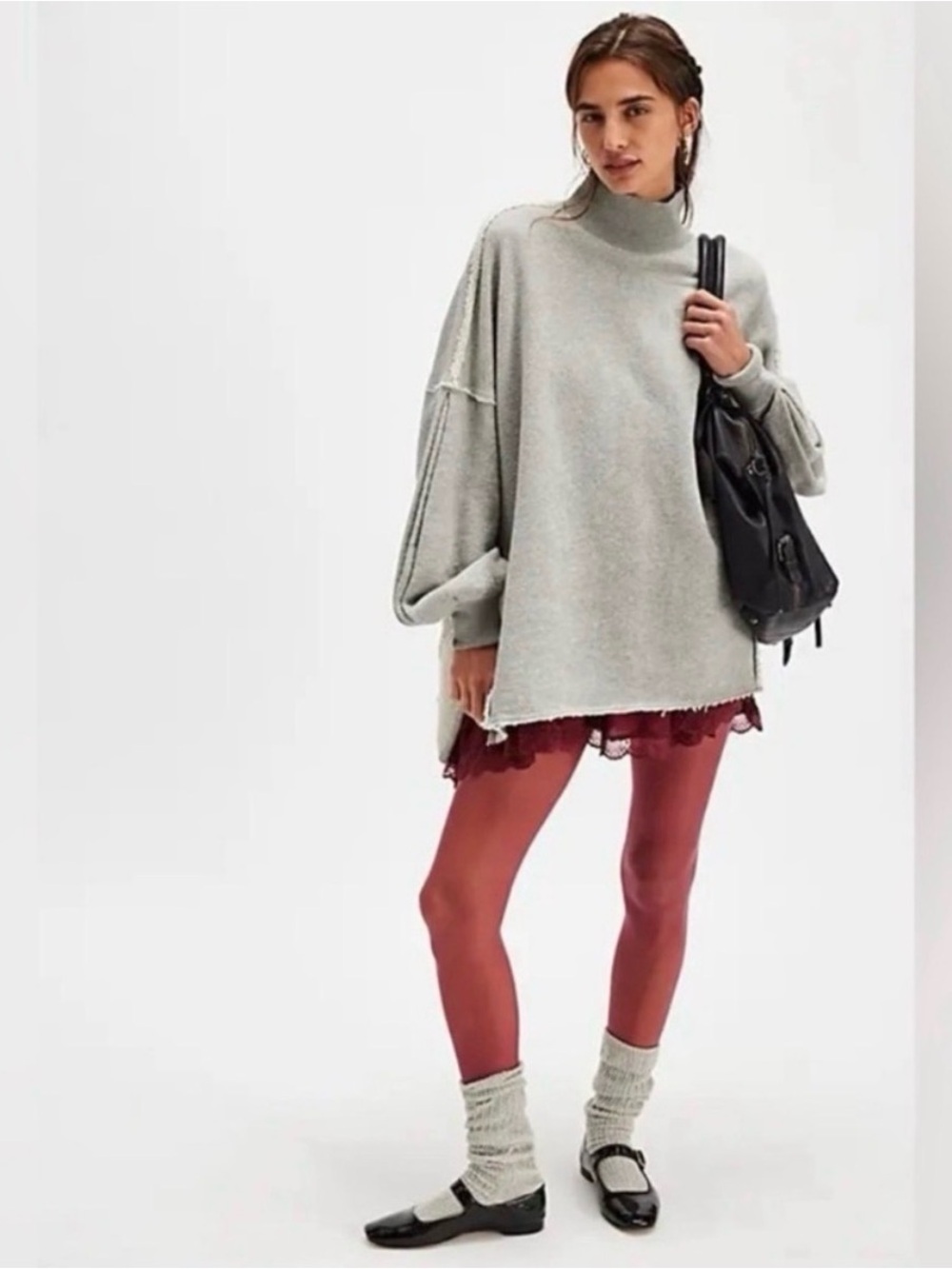 We The Free Wonderful Pullover ~Grey Heather~ small B01